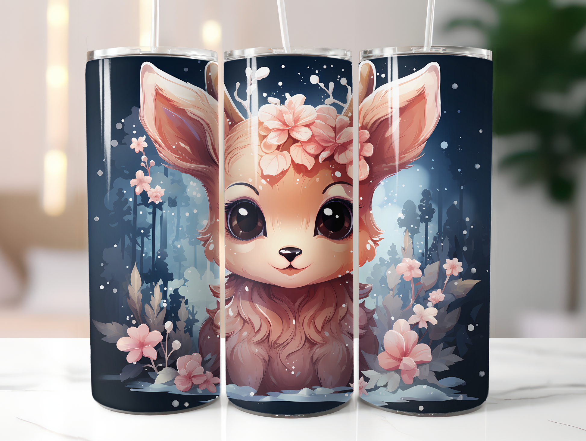 Kawaii Christmas Tumbler Wrap - CraftNest
