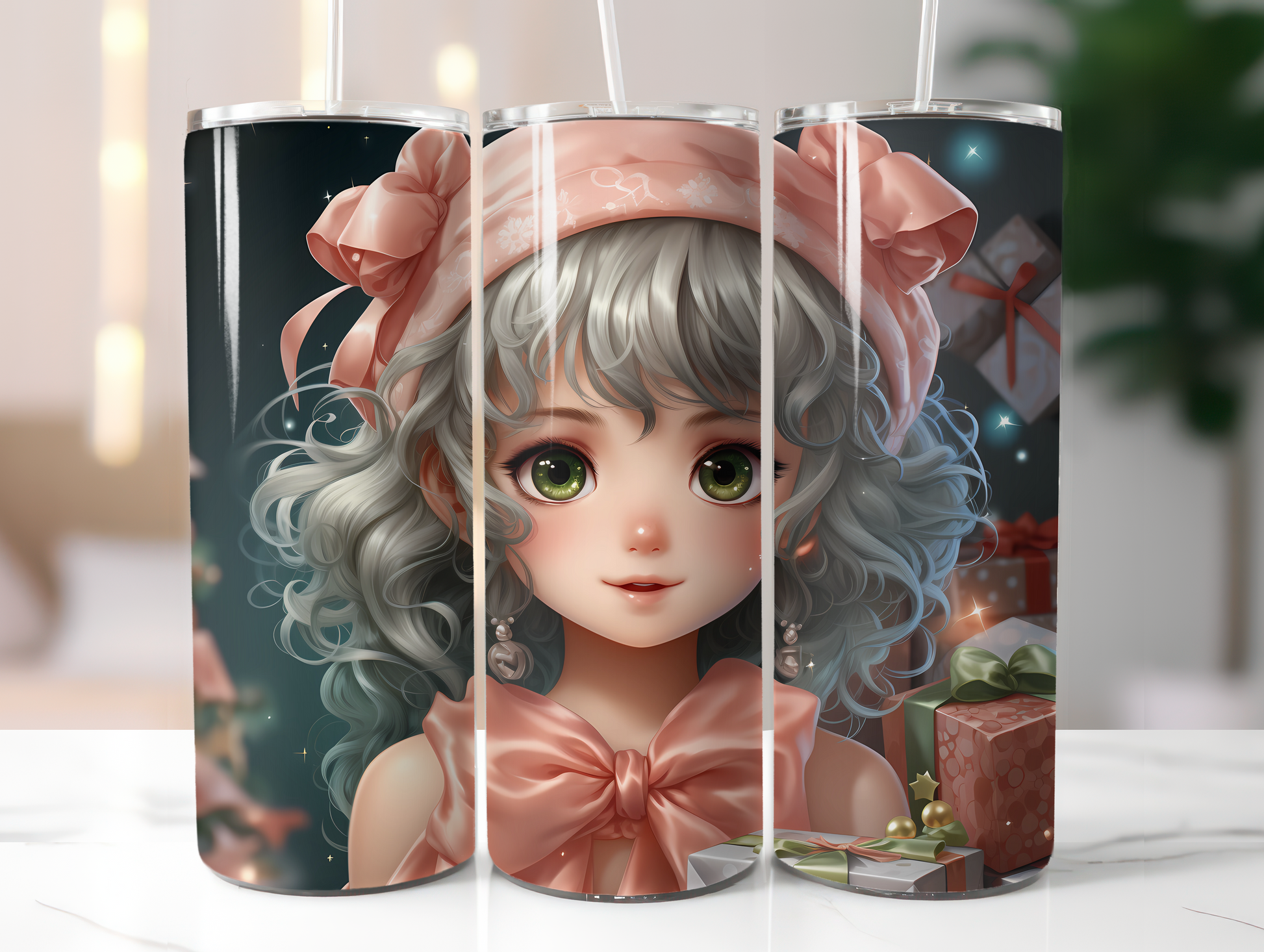 Kawaii Christmas Tumbler Wrap - CraftNest