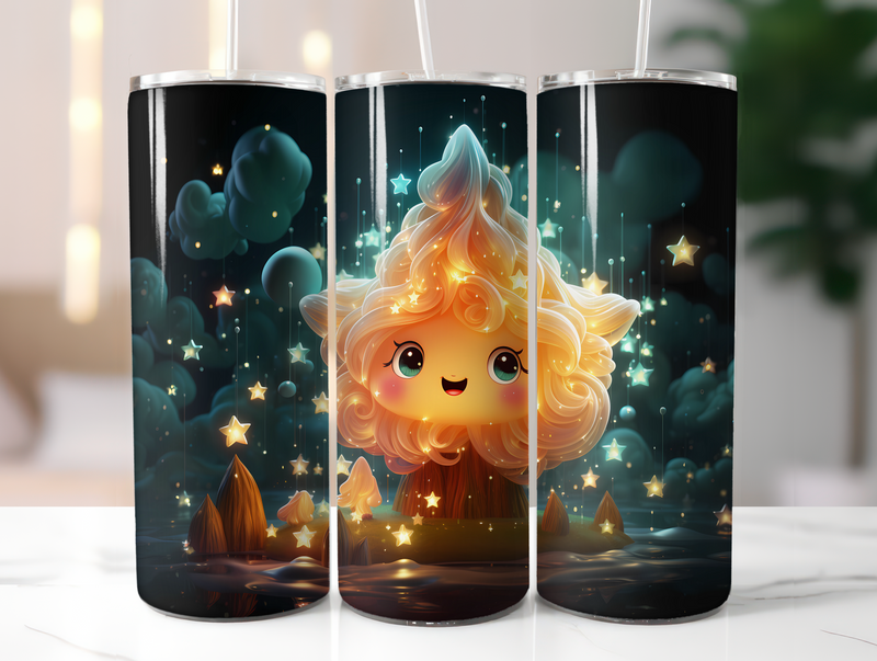 Kawaii Christmas Tumbler Wrap - CraftNest