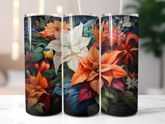 Christmas Poinsettias Tumbler Wrap - CraftNest