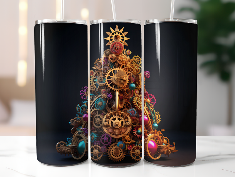 Steampunk Christmas Tumbler Wrap - CraftNest