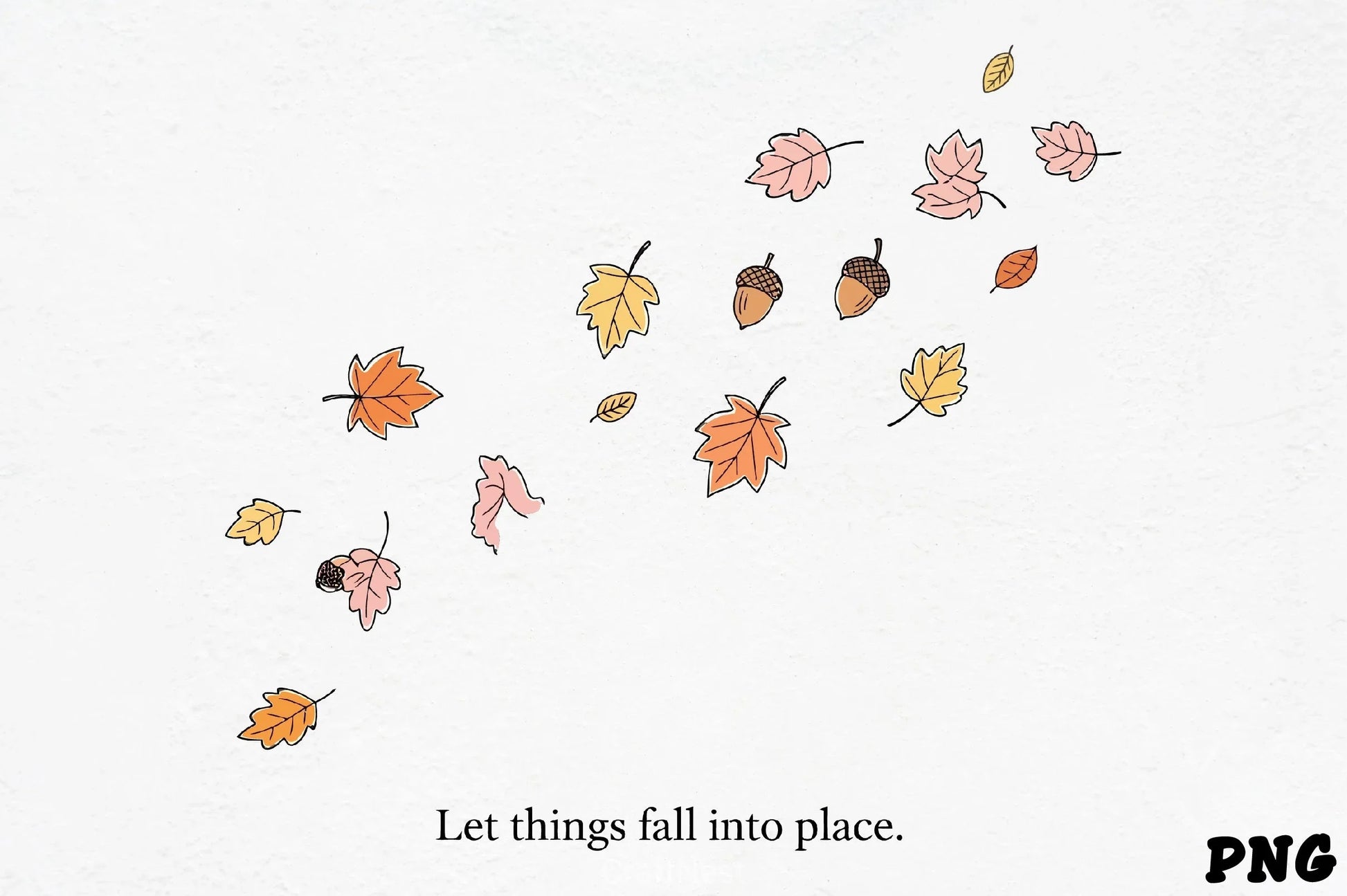 Autumn Leaves & Acorns Clipart Bundle - CraftNest - Digital Crafting and Art