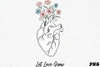 Anatomical Heart Flowers Clipart Bundle
