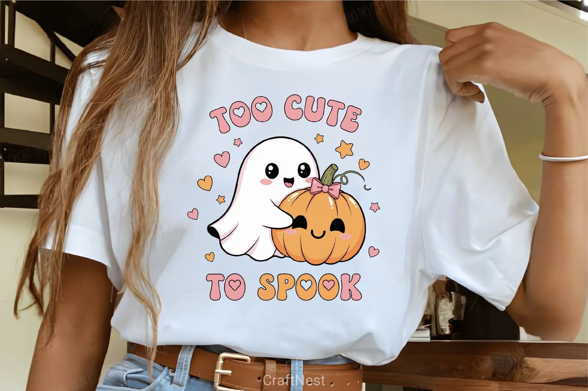 Too Cute To Spook Ghost & Pumpkin Clipart Bundle - CraftNest - Digital Crafting and Art