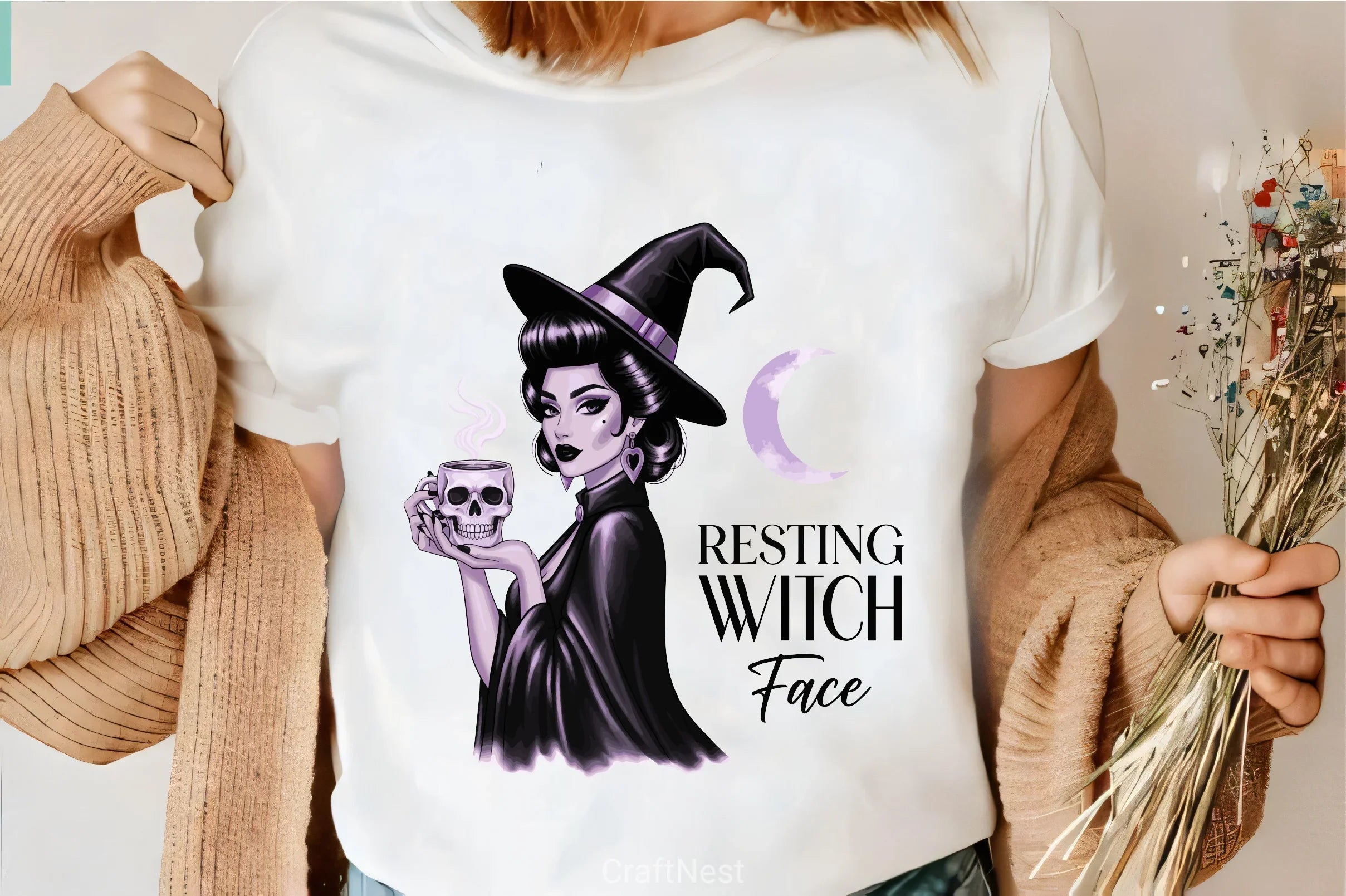 Resting Witch Face Clipart Bundle 3 - CraftNest - Digital Crafting and Art