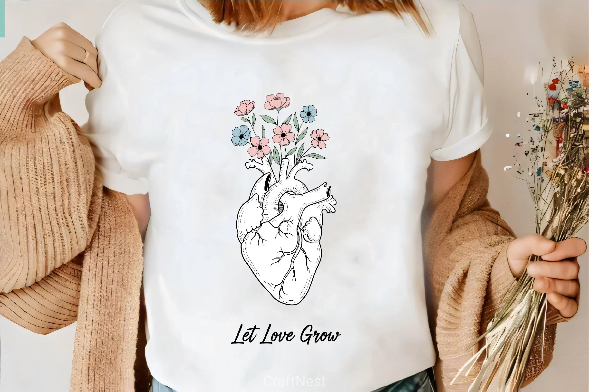 Anatomical Heart Flowers Clipart Bundle - CraftNest - Digital Crafting and Art