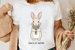 Cute Bunny with Spring Flowers Clipart Bundle 7 - CraftNest - Digital Crafting and Art