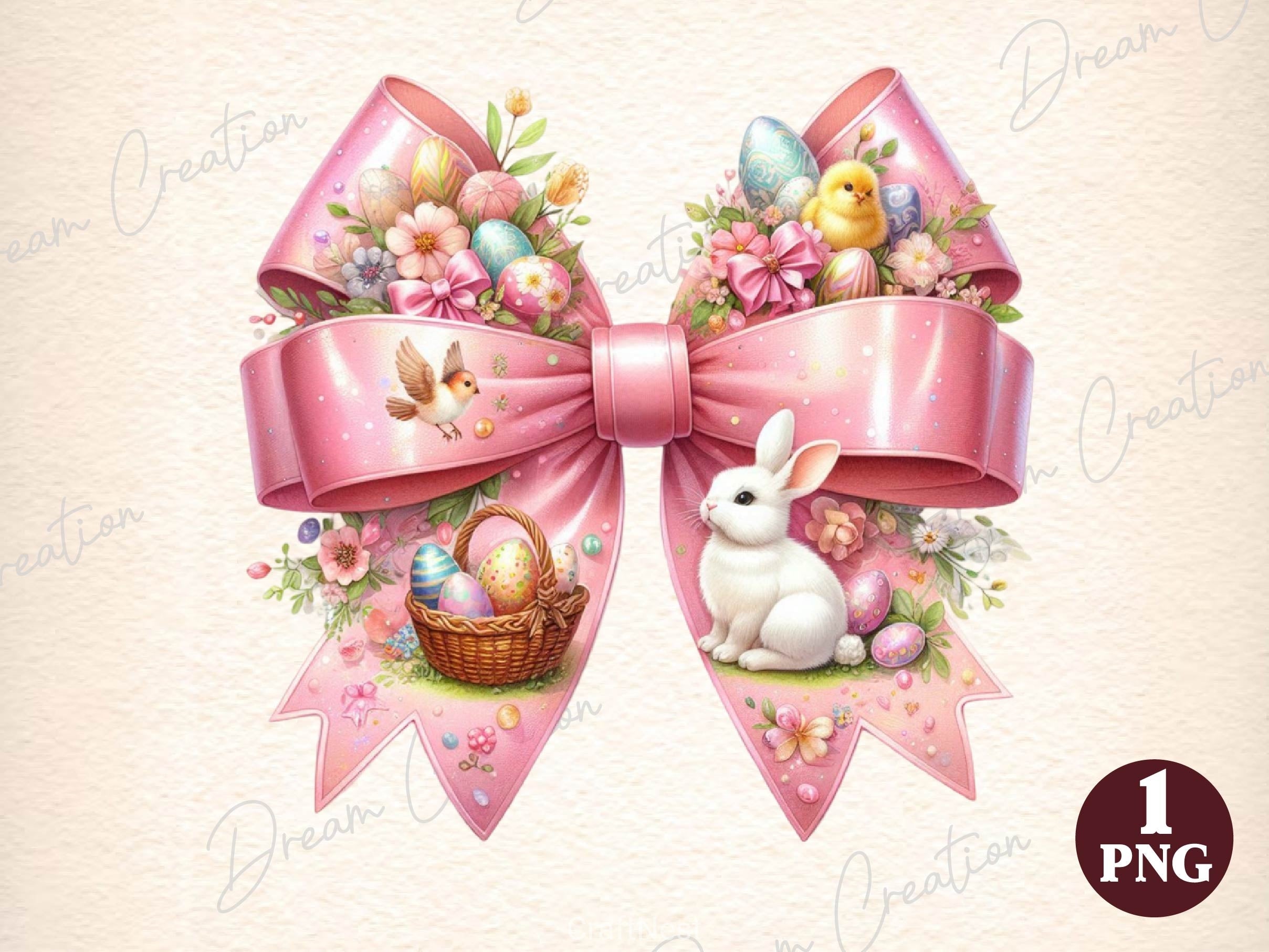 Easter Coquetter Happy Easter Clipart Bundle