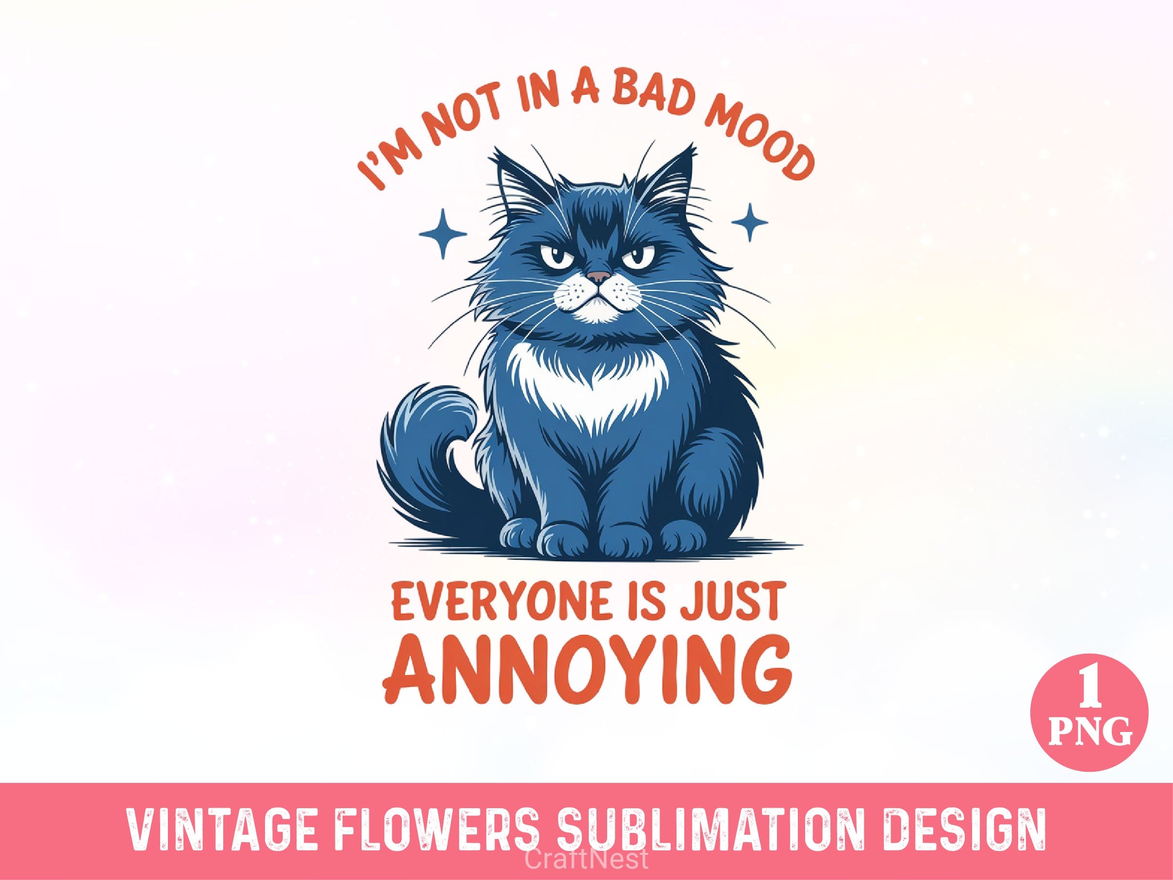 Funny Sarcastic Cat Clipart Bundle 6