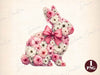 Floral Easter Bunny Clipart Bundle 2