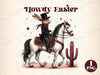Howdy Easter Western Easter Bunny Clipart Bundle 2