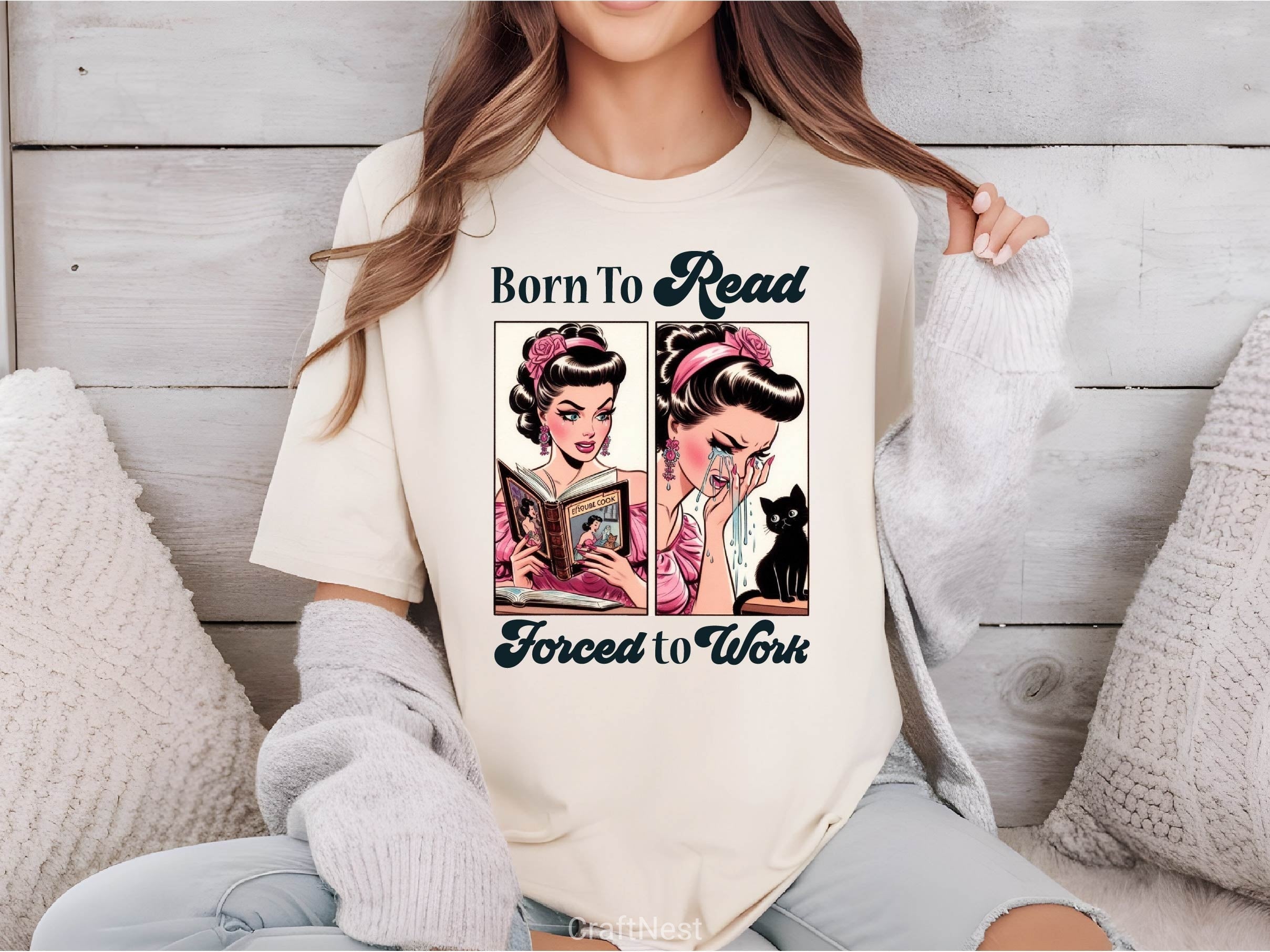 Born To Read Forced To Work Clipart Bundle 2