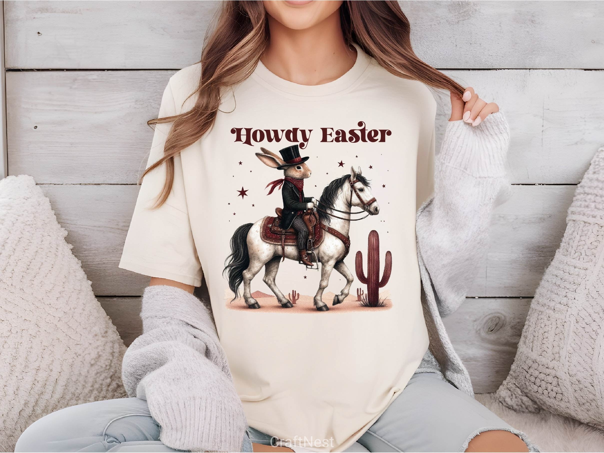 Howdy Easter Western Easter Bunny Clipart Bundle 2