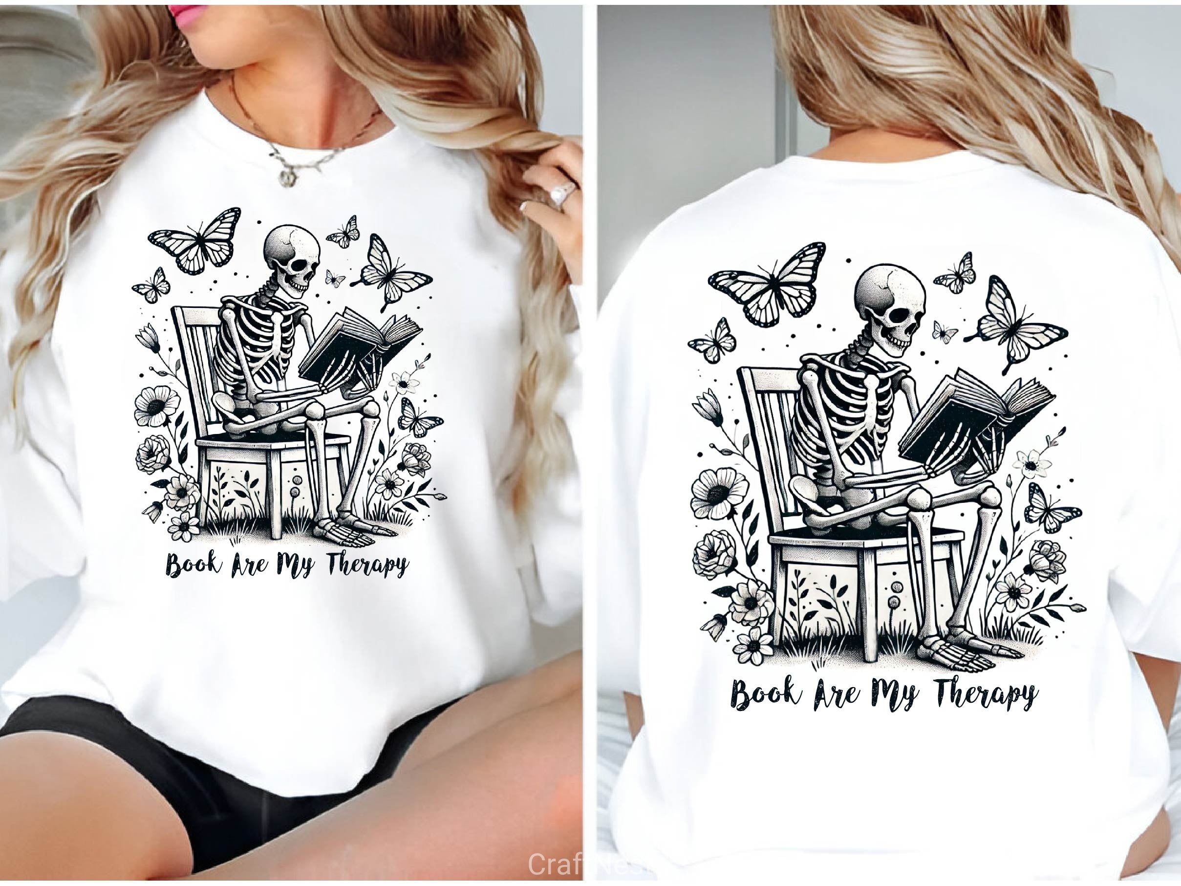 Books Are My Therapy Funny Book Lover Clipart Bundle