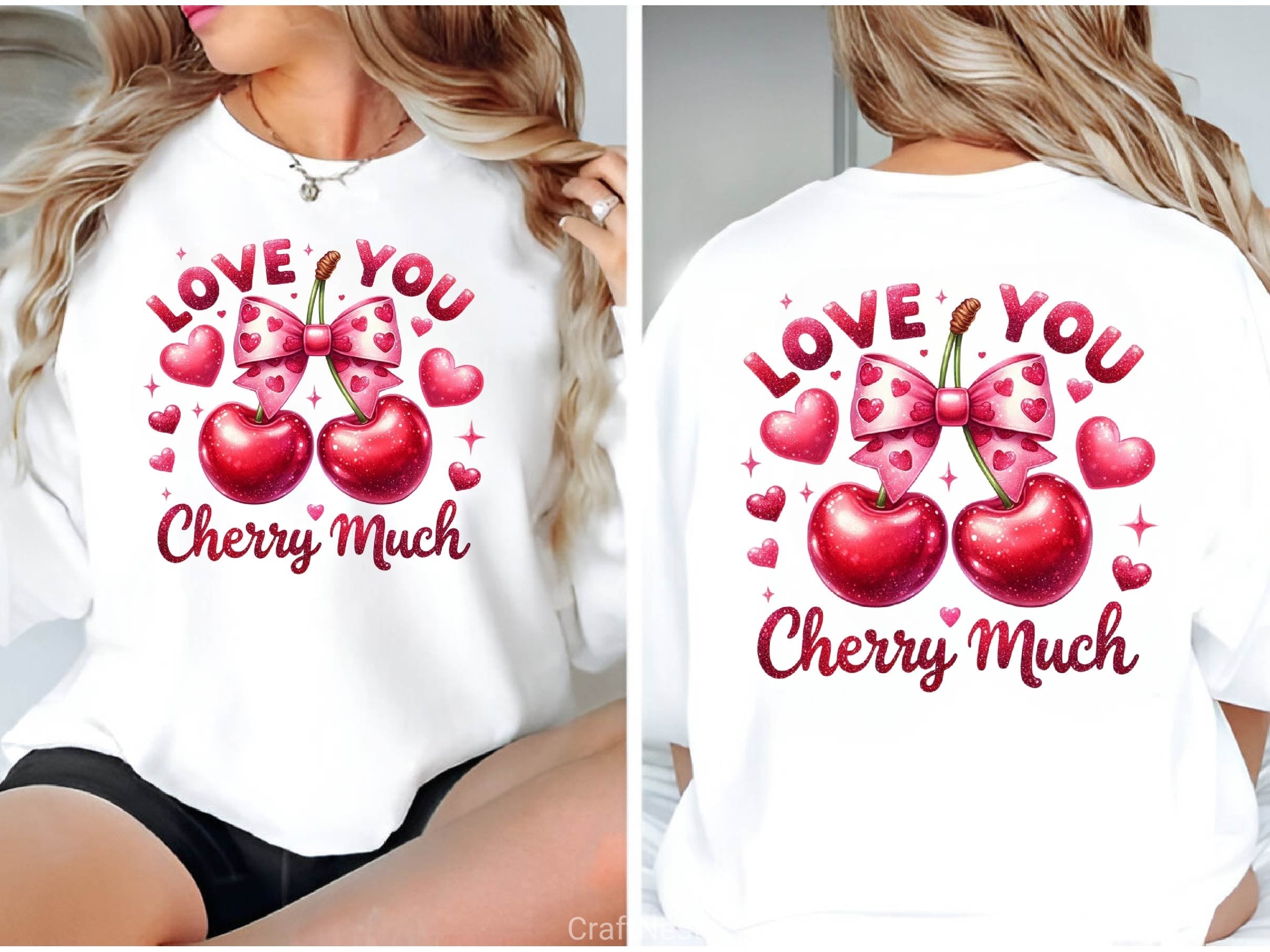 Love You Valentine Valentines Cherry Clipart Bundle