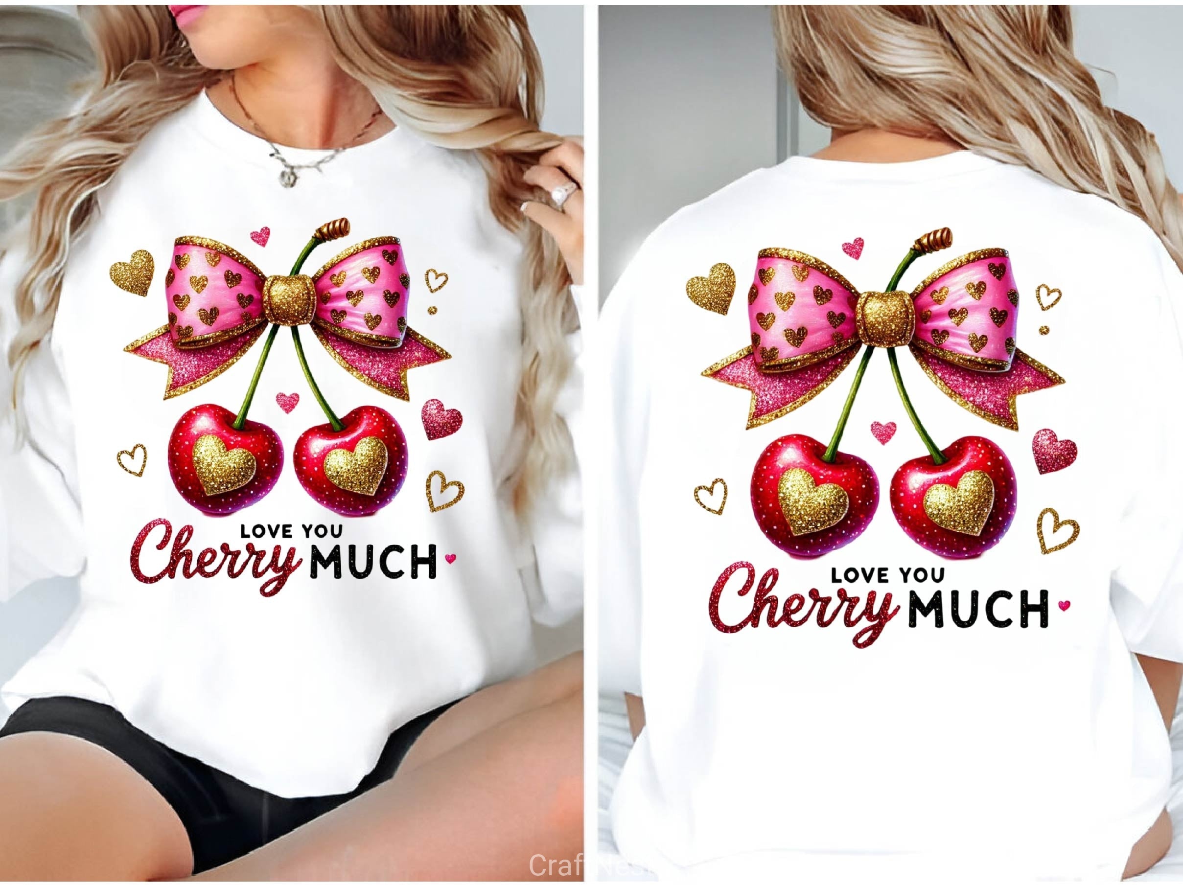Coquette Valentine Love You Clipart Bundle