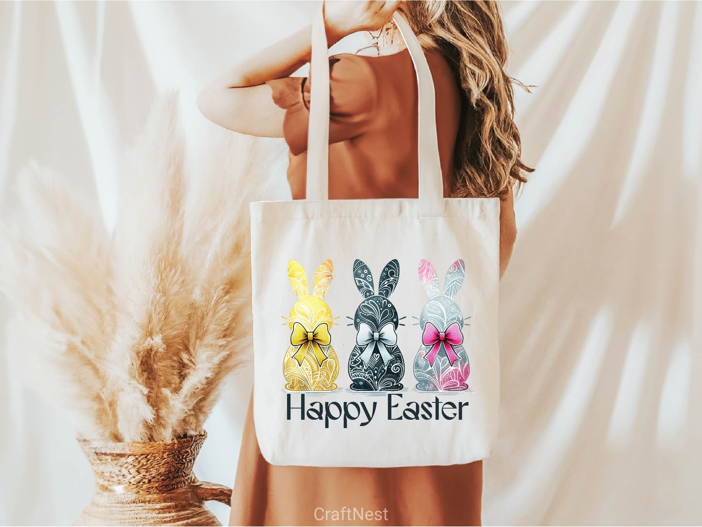 Happy Easter Coquette Easter Bunny Clipart Bundle