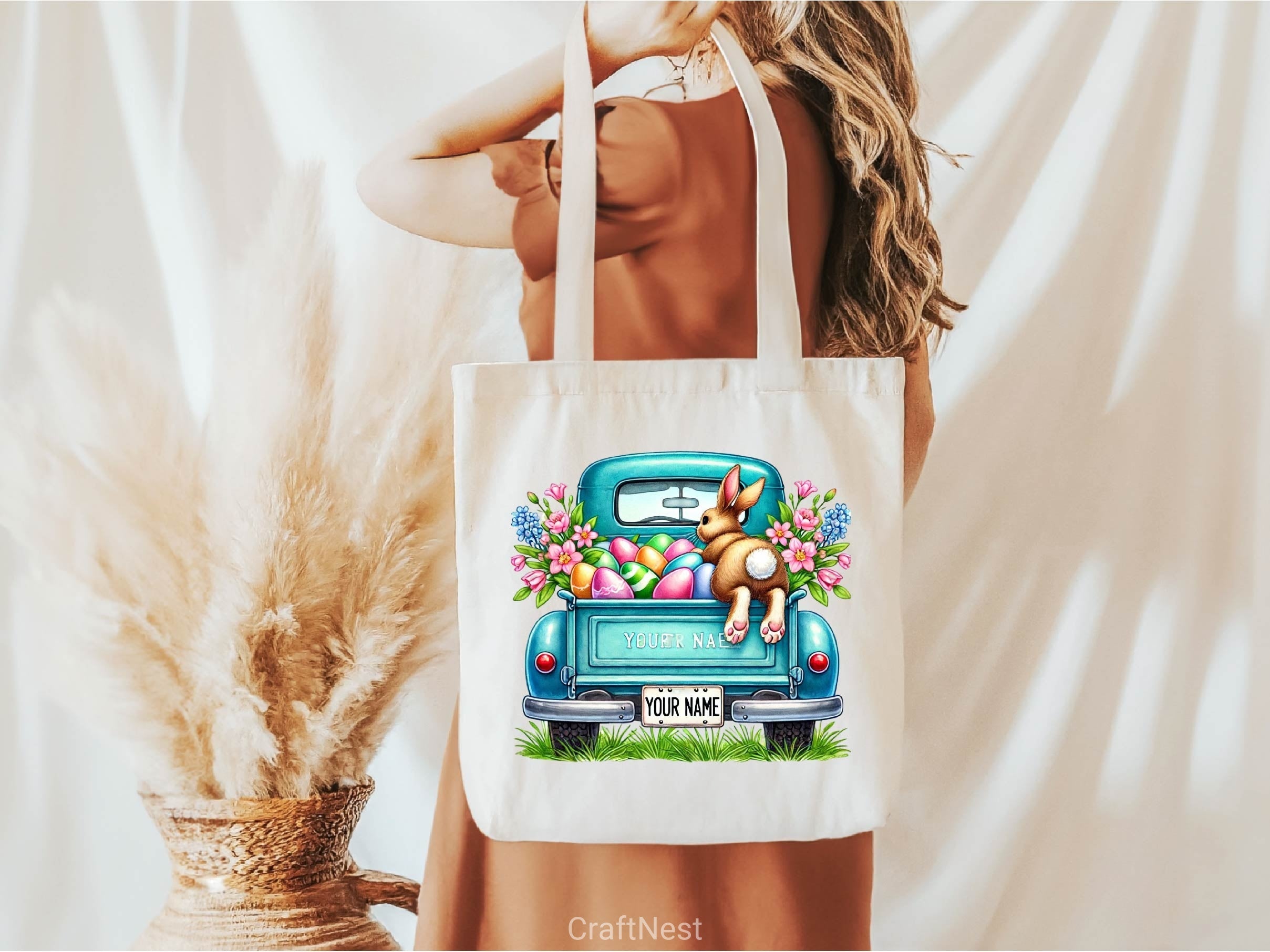 Personalized Easter Truck Clipart Bundle