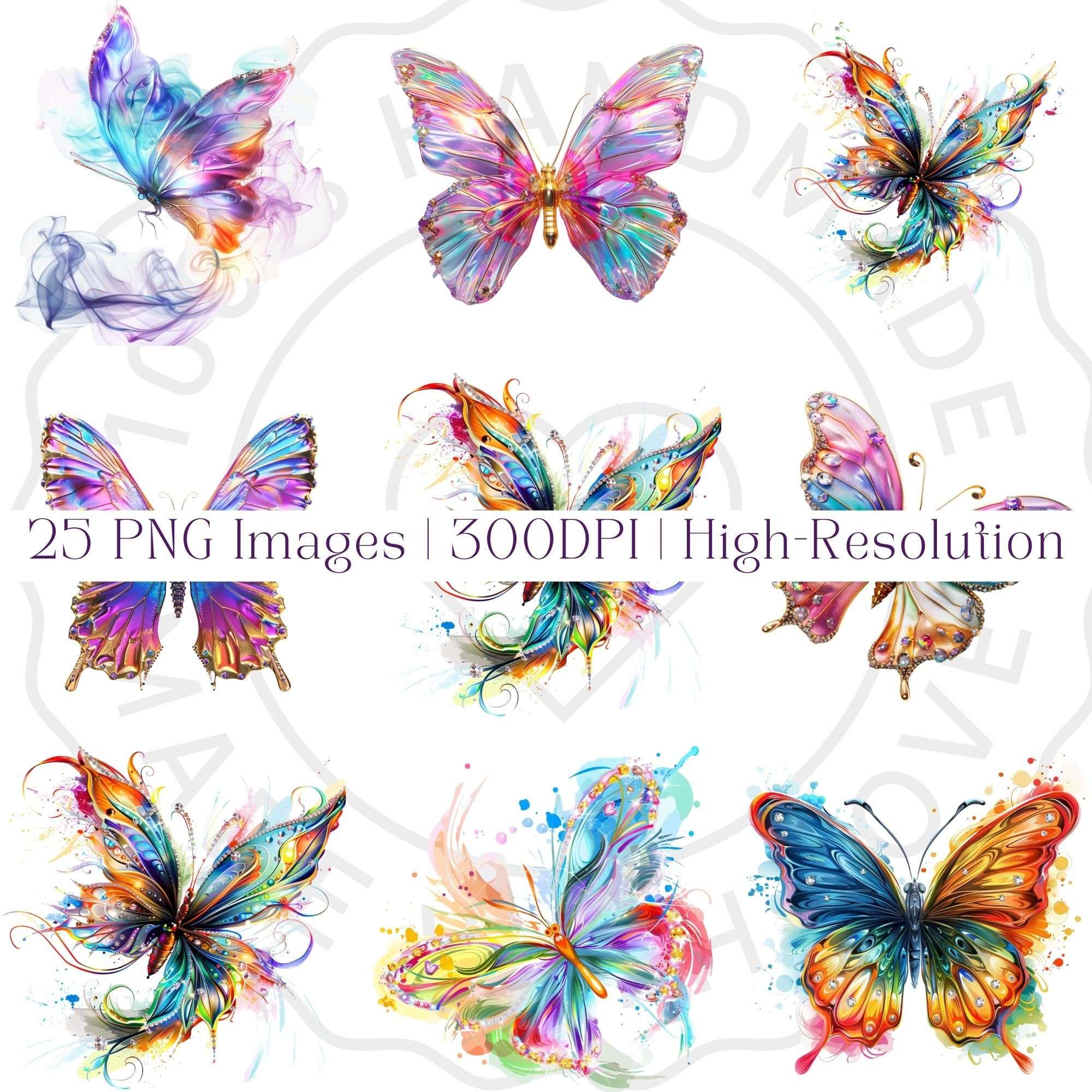 Smoke Design Butterfly Clipart - CraftNest - Digital Crafting and Art