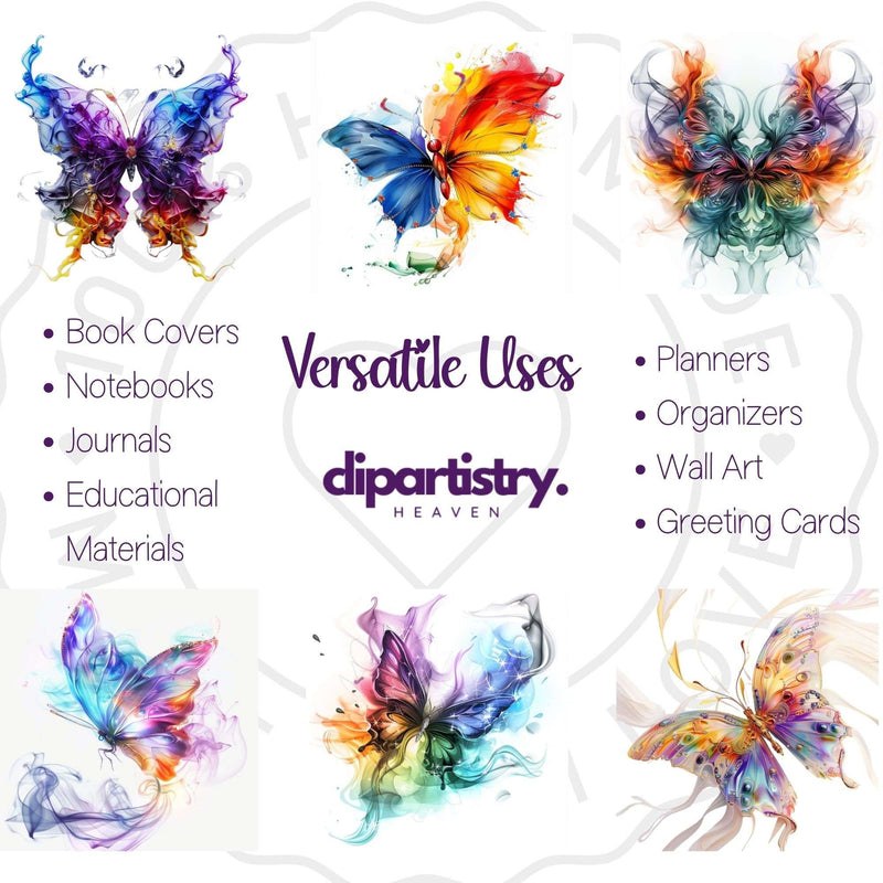 Smoke Design Butterfly Clipart - CraftNest - Digital Crafting and Art