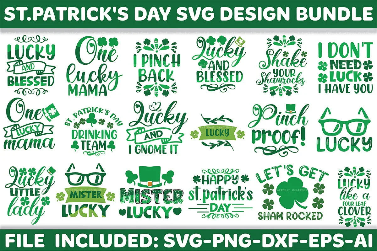 St. Patrick's Day SVG Design Bundle 5 - CraftNest - Digital Crafting and Art