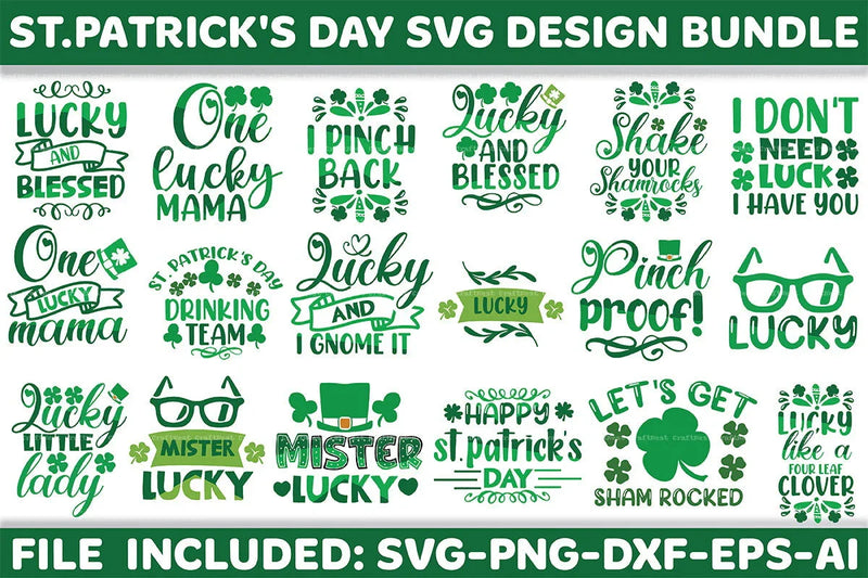 St. Patrick's Day SVG Design Bundle 5 - CraftNest - Digital Crafting and Art