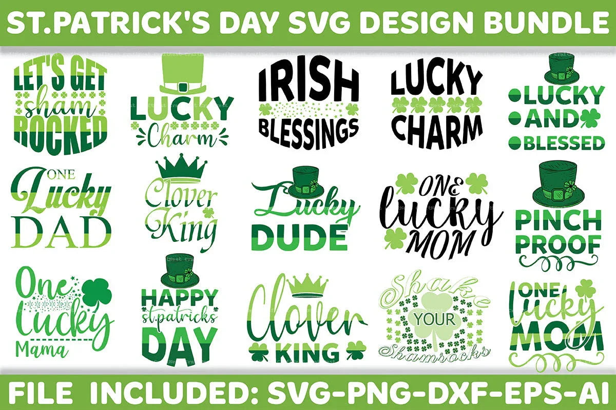 St. Patrick's Day SVG Design Bundle 4 - CraftNest - Digital Crafting and Art