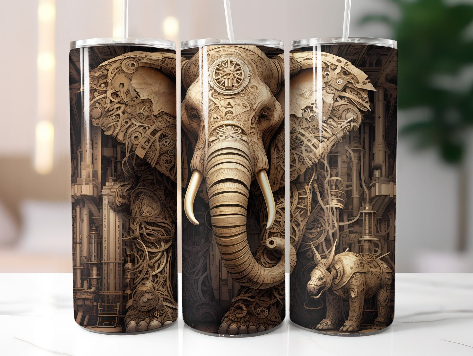 Steampunk Animals Tumbler Wrap - CraftNest