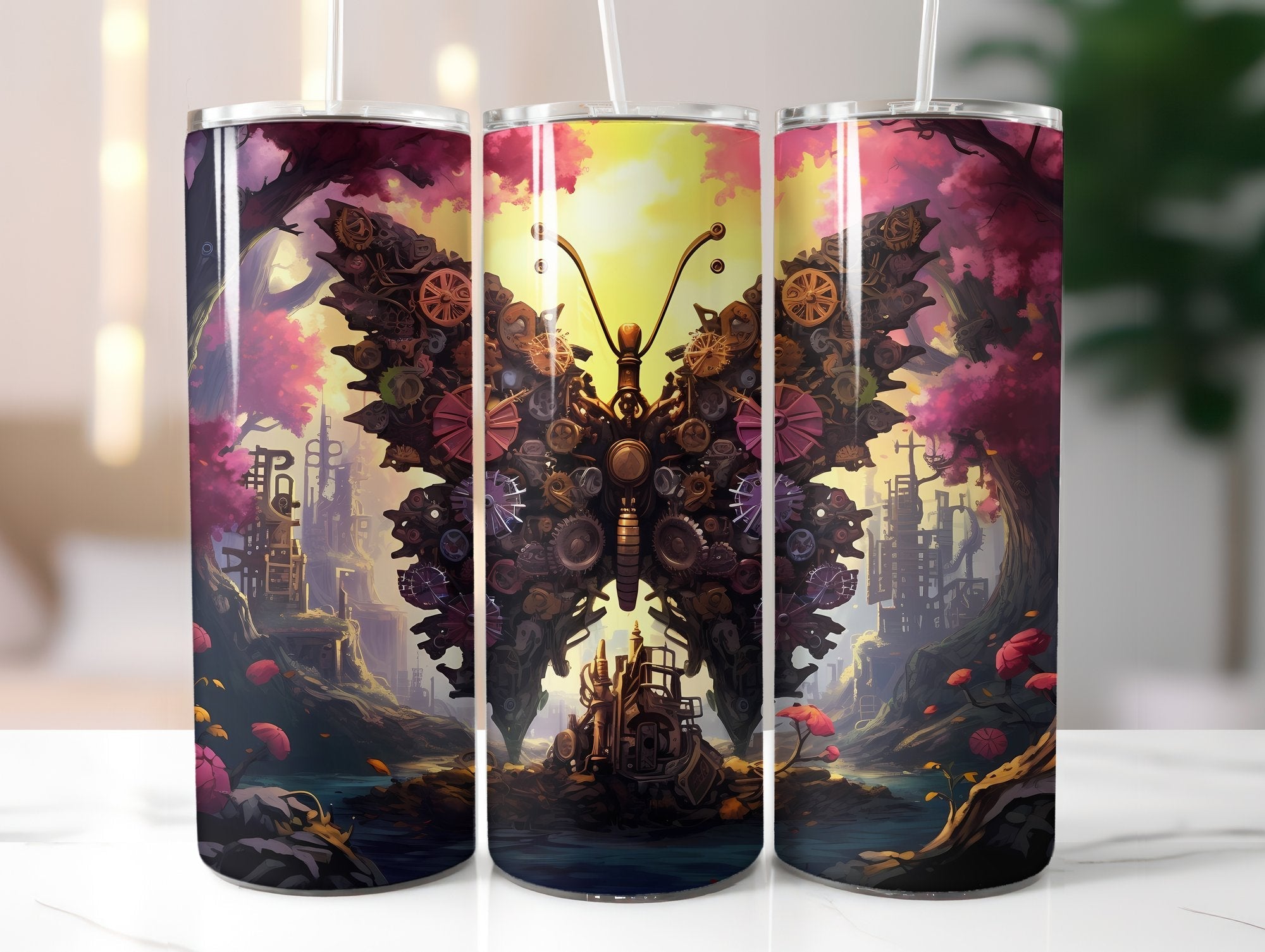 Steampunk Butterfly Tumbler Wrap - CraftNest