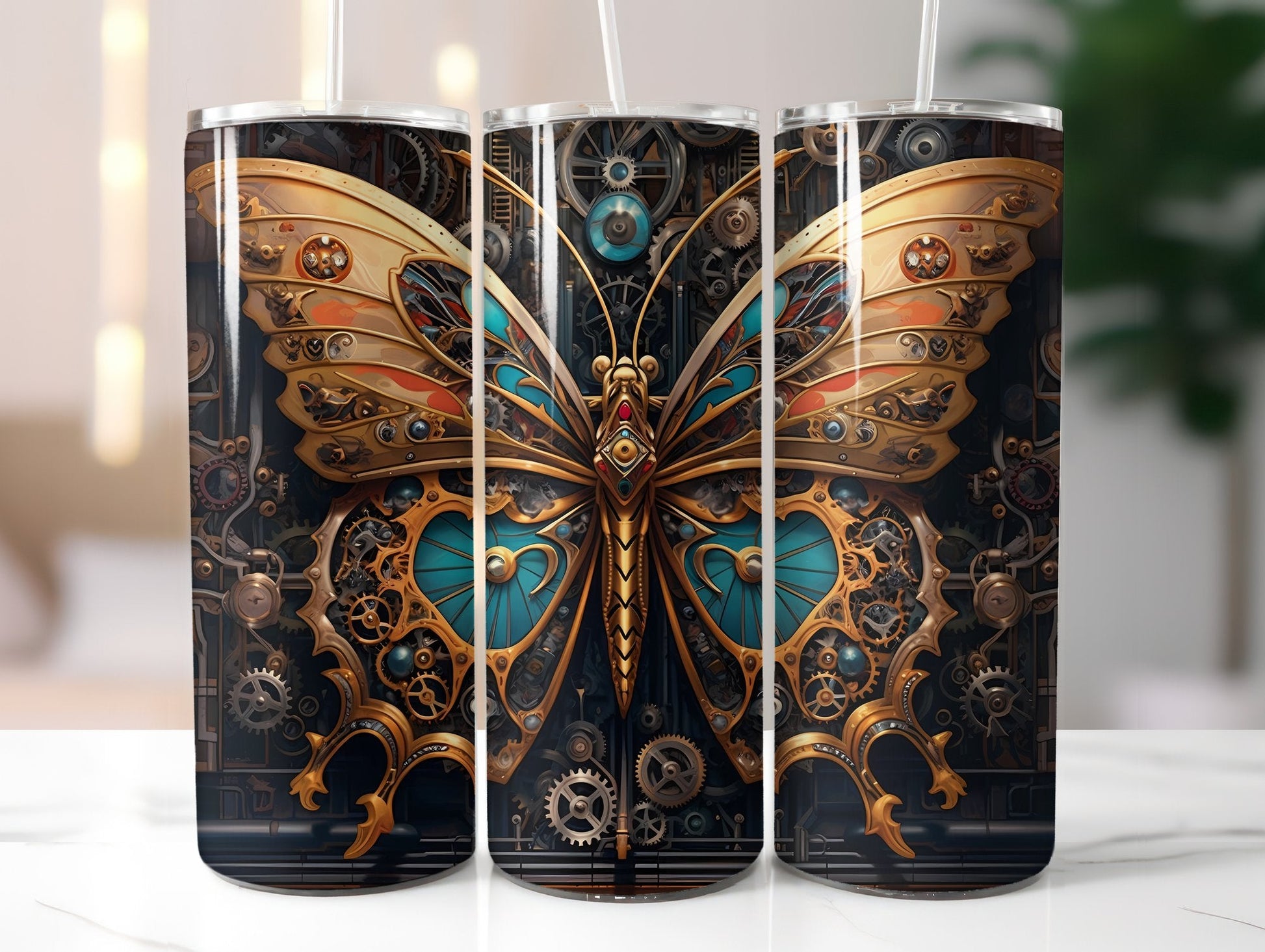 Steampunk Butterfly Tumbler Wrap - CraftNest