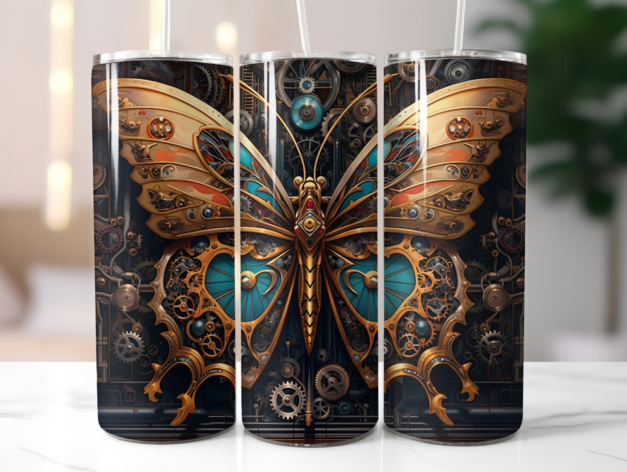 Steampunk Butterfly Tumbler Wrap - CraftNest