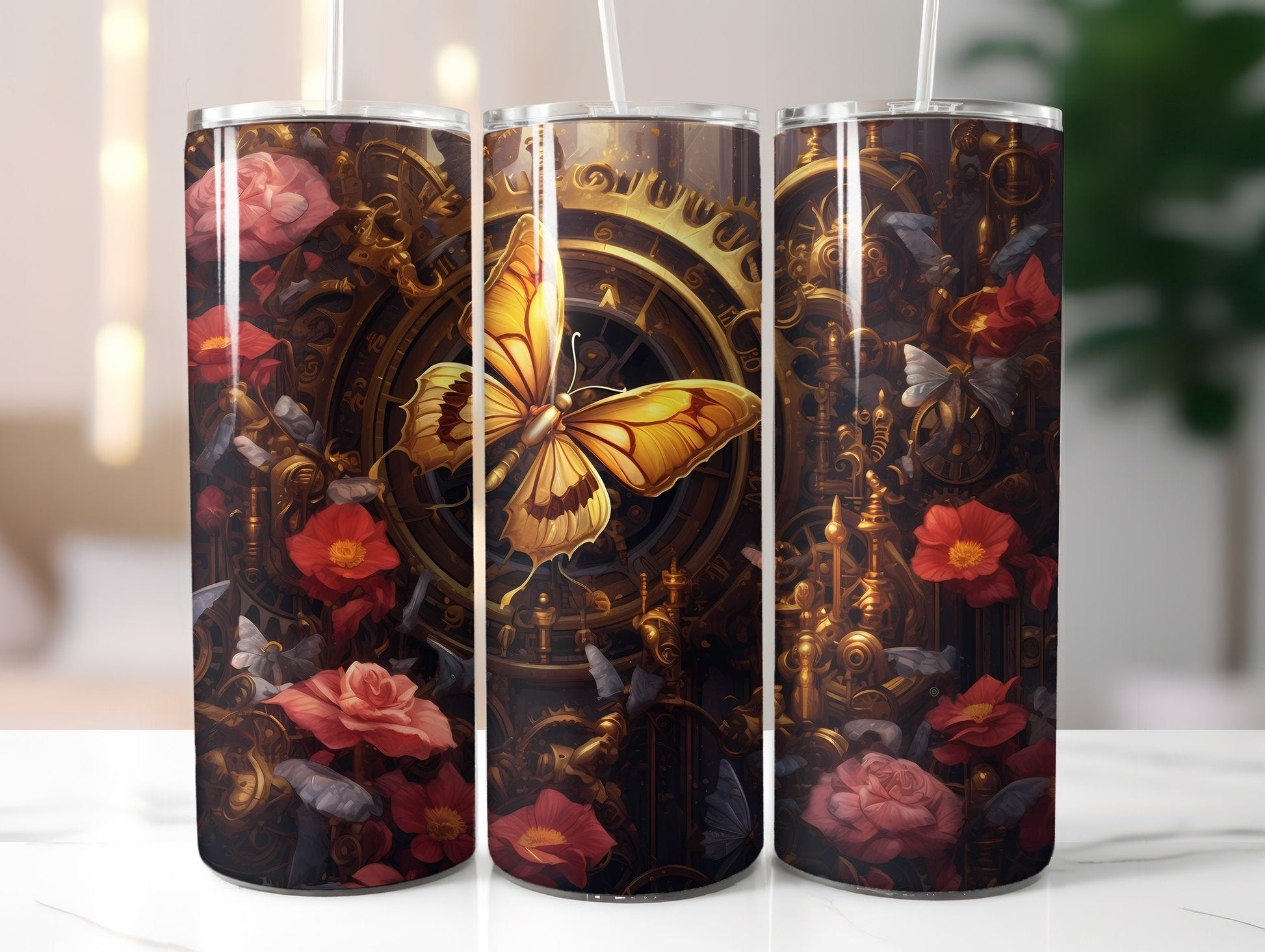 Steampunk Butterfly Tumbler Wrap - CraftNest
