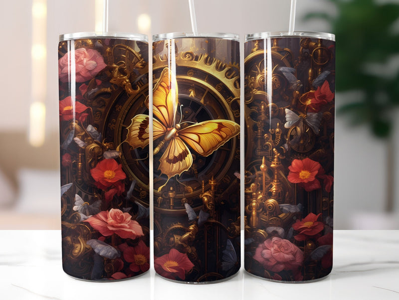 Steampunk Butterfly Tumbler Wrap - CraftNest