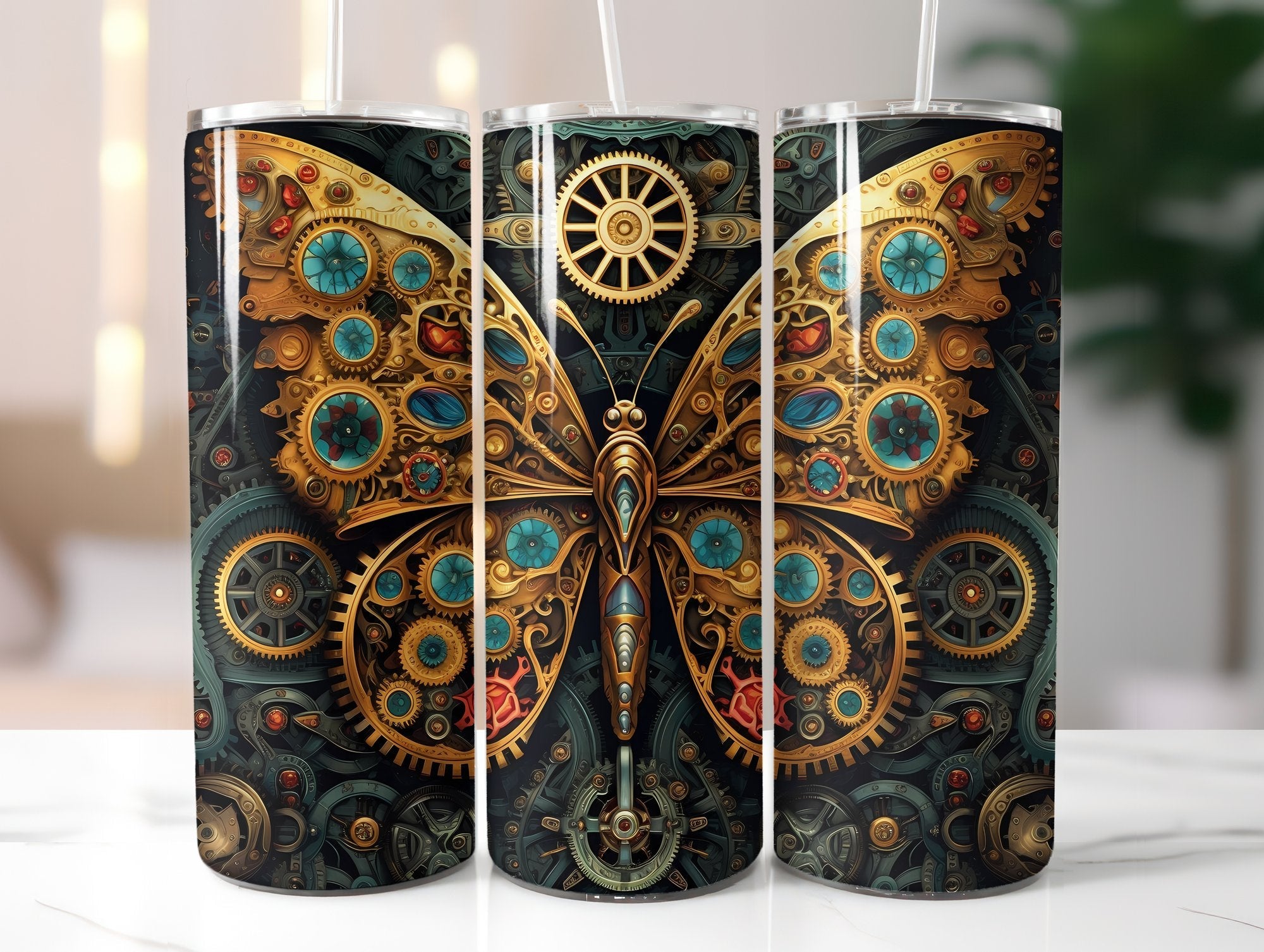 Steampunk Butterfly Tumbler Wrap - CraftNest