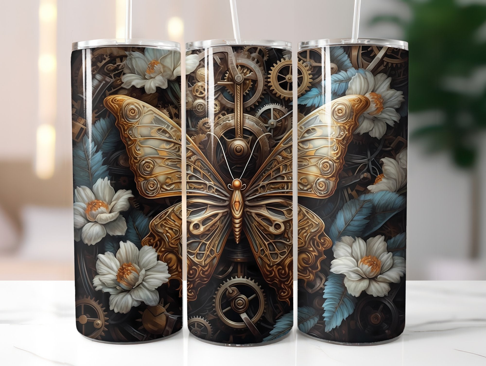 Steampunk Butterfly Tumbler Wrap - CraftNest