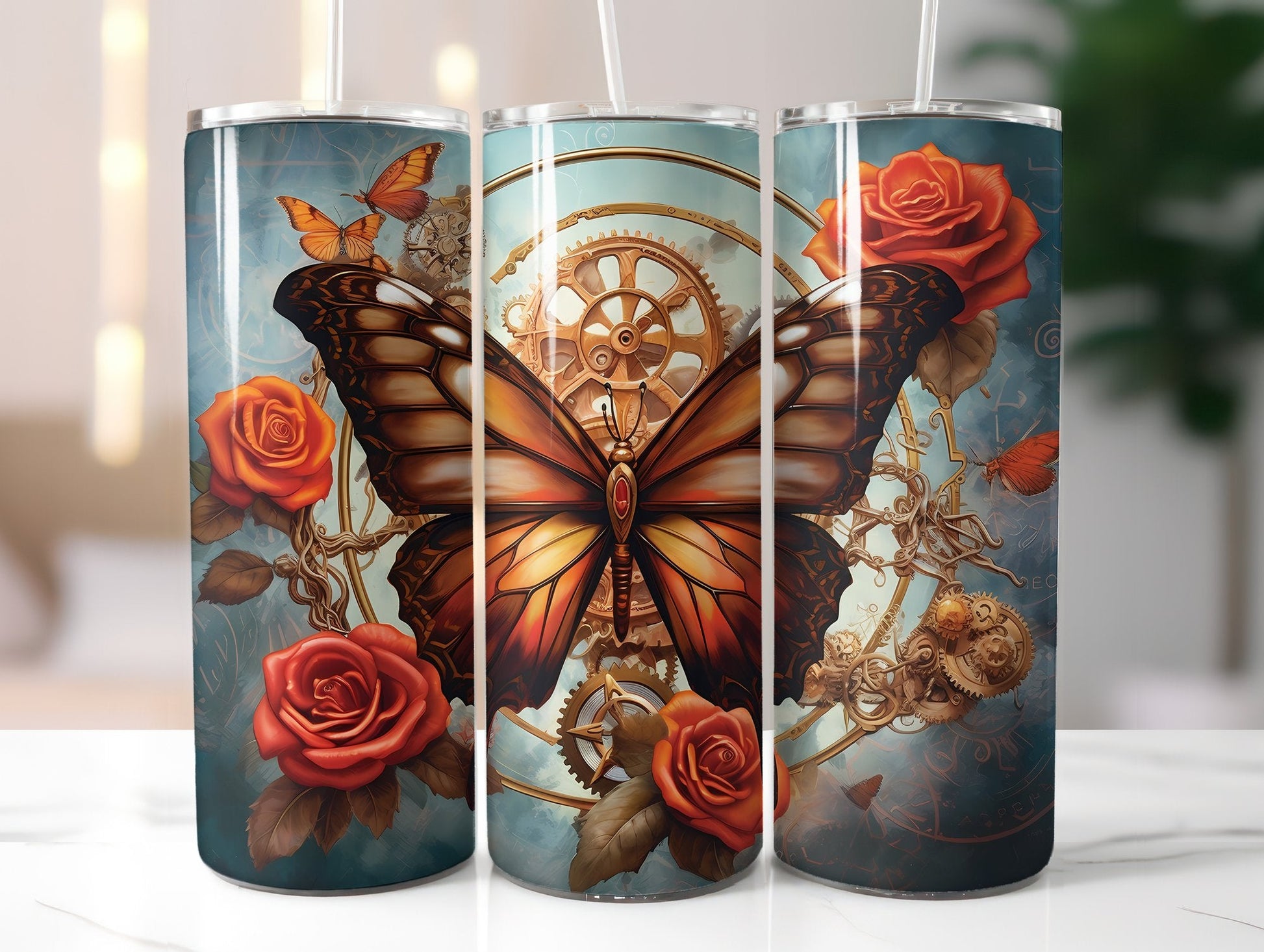 Steampunk Butterfly Tumbler Wrap - CraftNest