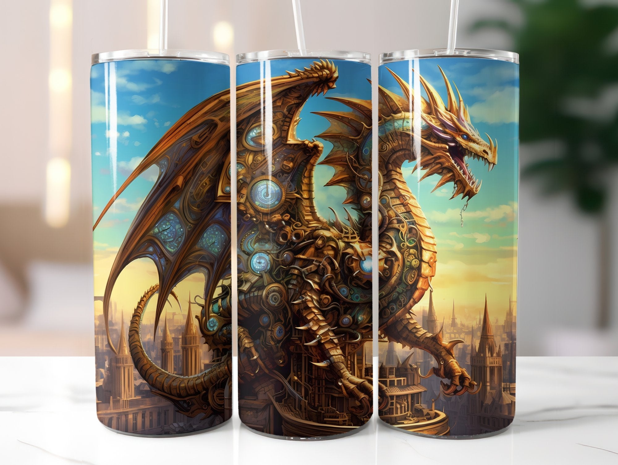 Steampunk Dragons Tumbler Wrap - CraftNest