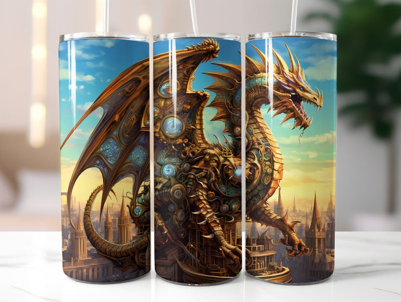 Steampunk Dragons Tumbler Wrap - CraftNest