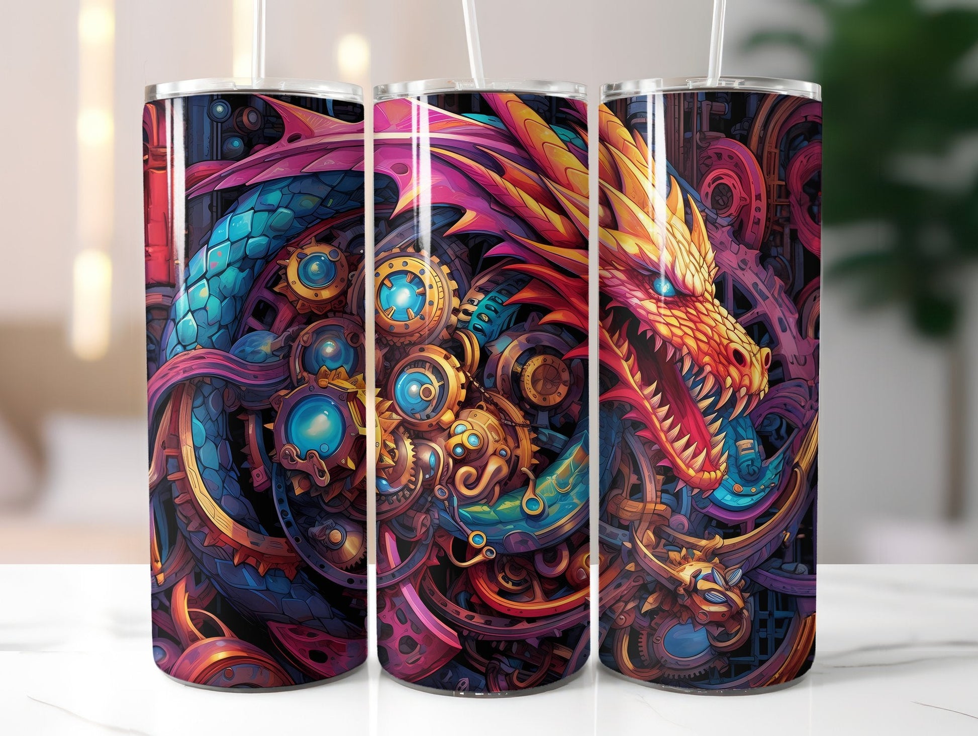 Steampunk Dragons Tumbler Wrap - CraftNest
