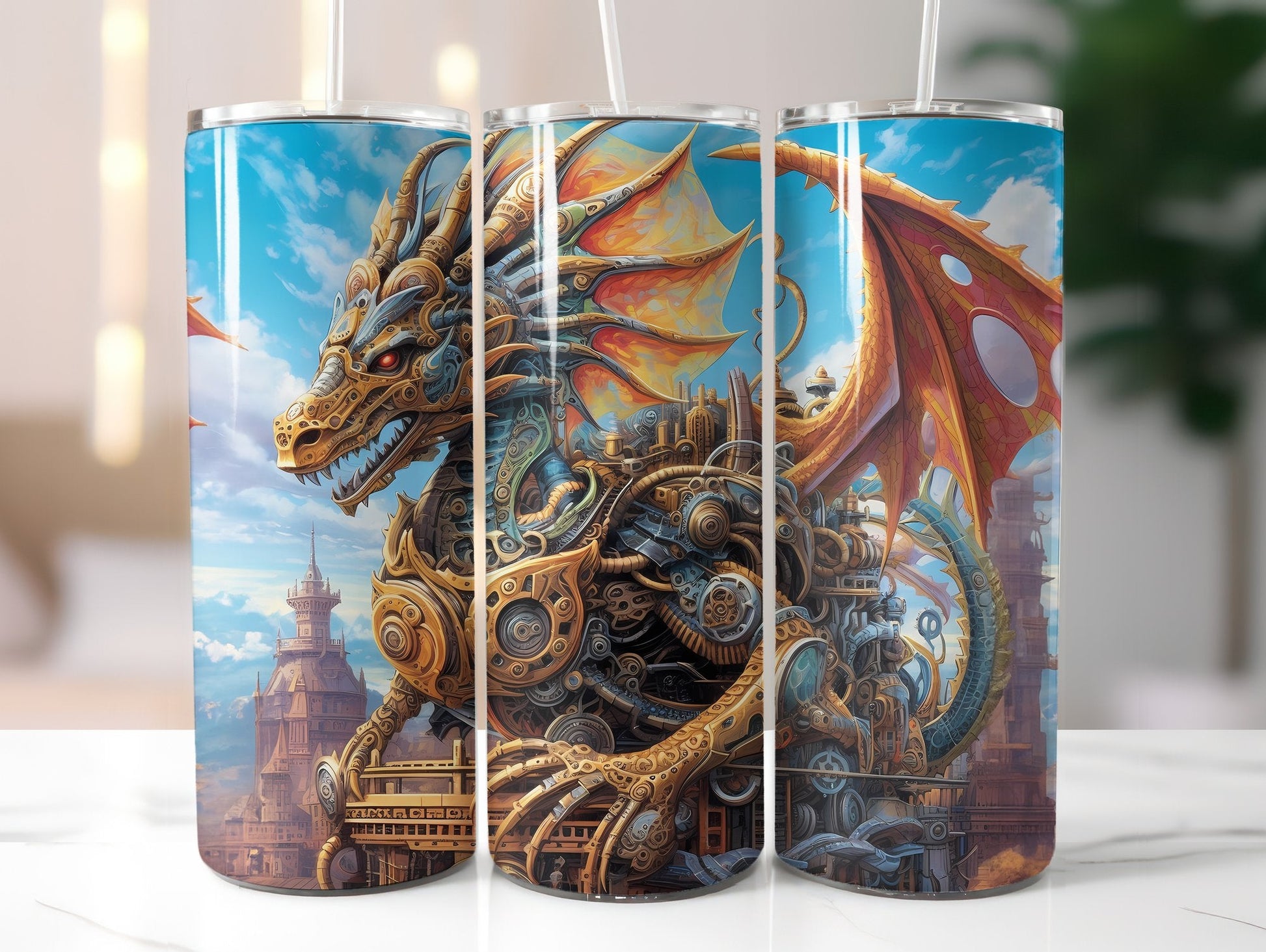 Steampunk Dragons Tumbler Wrap - CraftNest