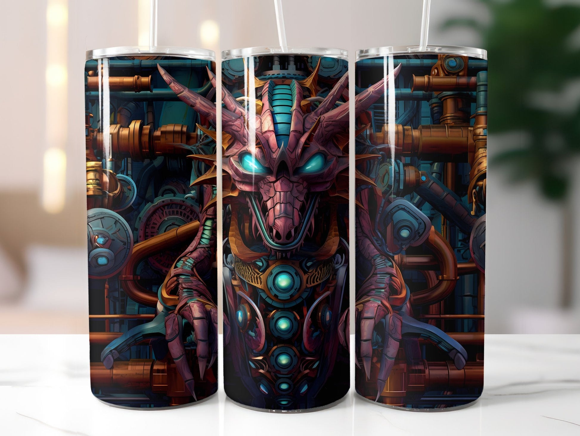 Steampunk Dragons Tumbler Wrap - CraftNest