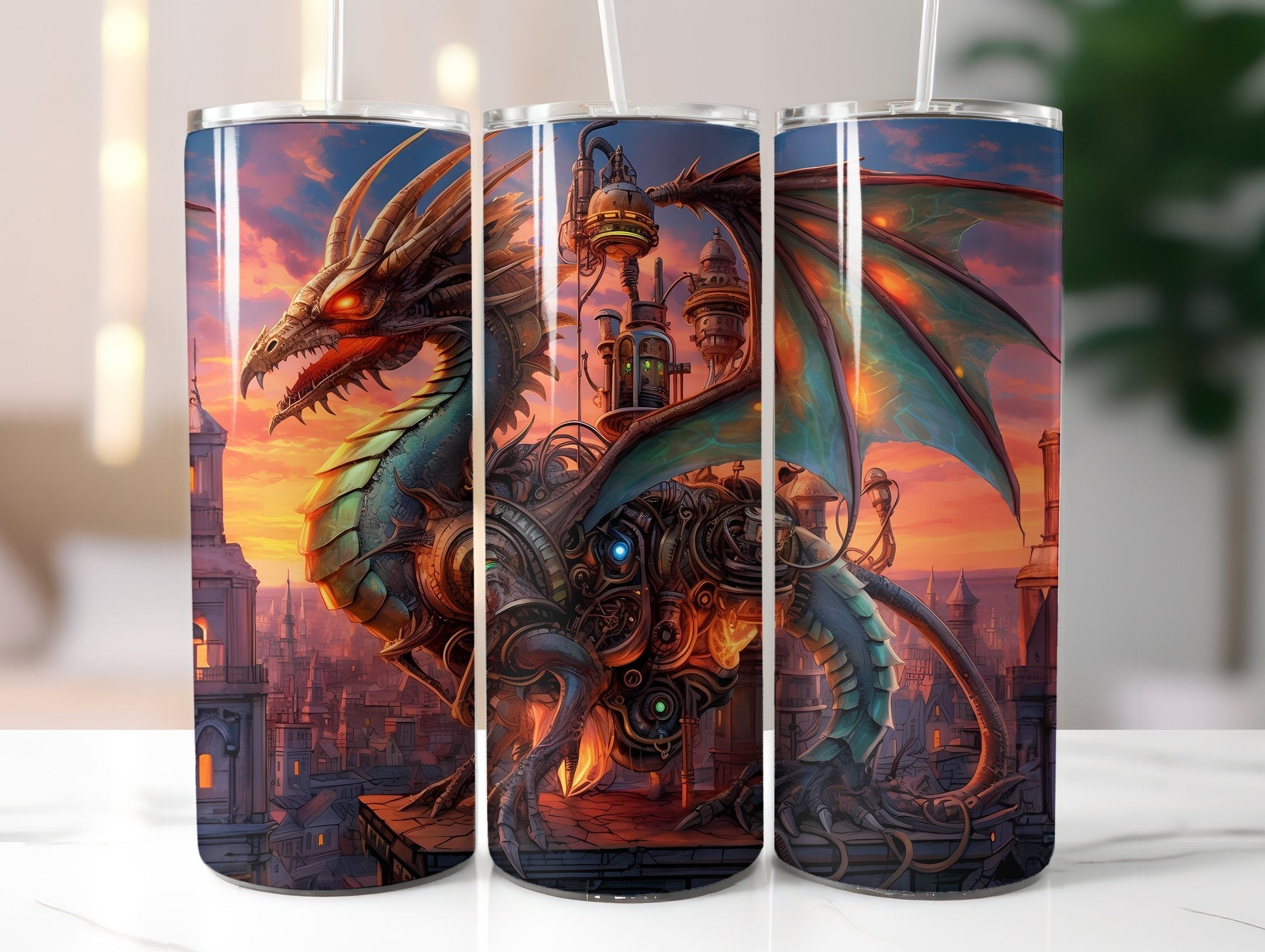 Steampunk Dragons Tumbler Wrap - CraftNest
