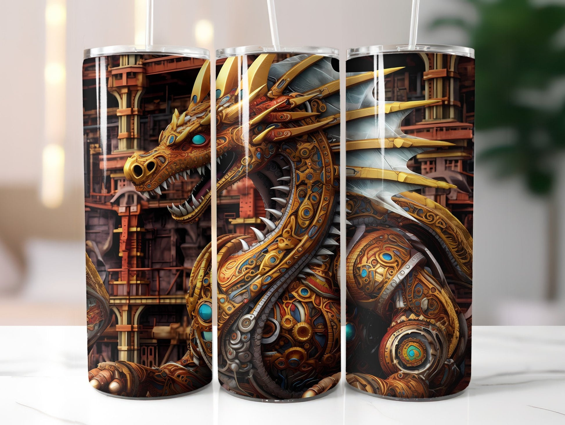 Steampunk Dragons Tumbler Wrap - CraftNest