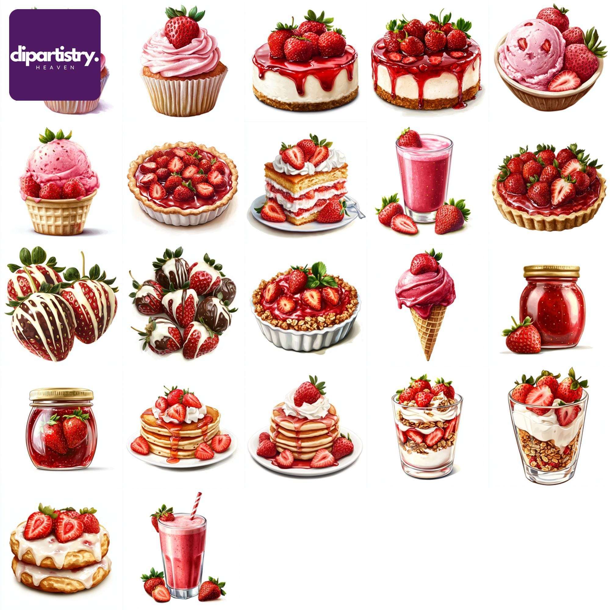 Strawberry Food Clipart - CraftNest - Digital Crafting and Art
