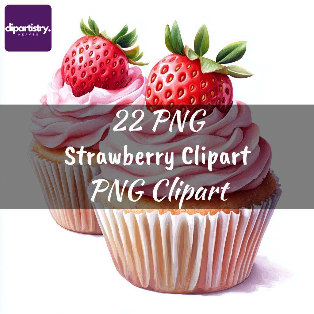 Strawberry Food Clipart - CraftNest - Digital Crafting and Art