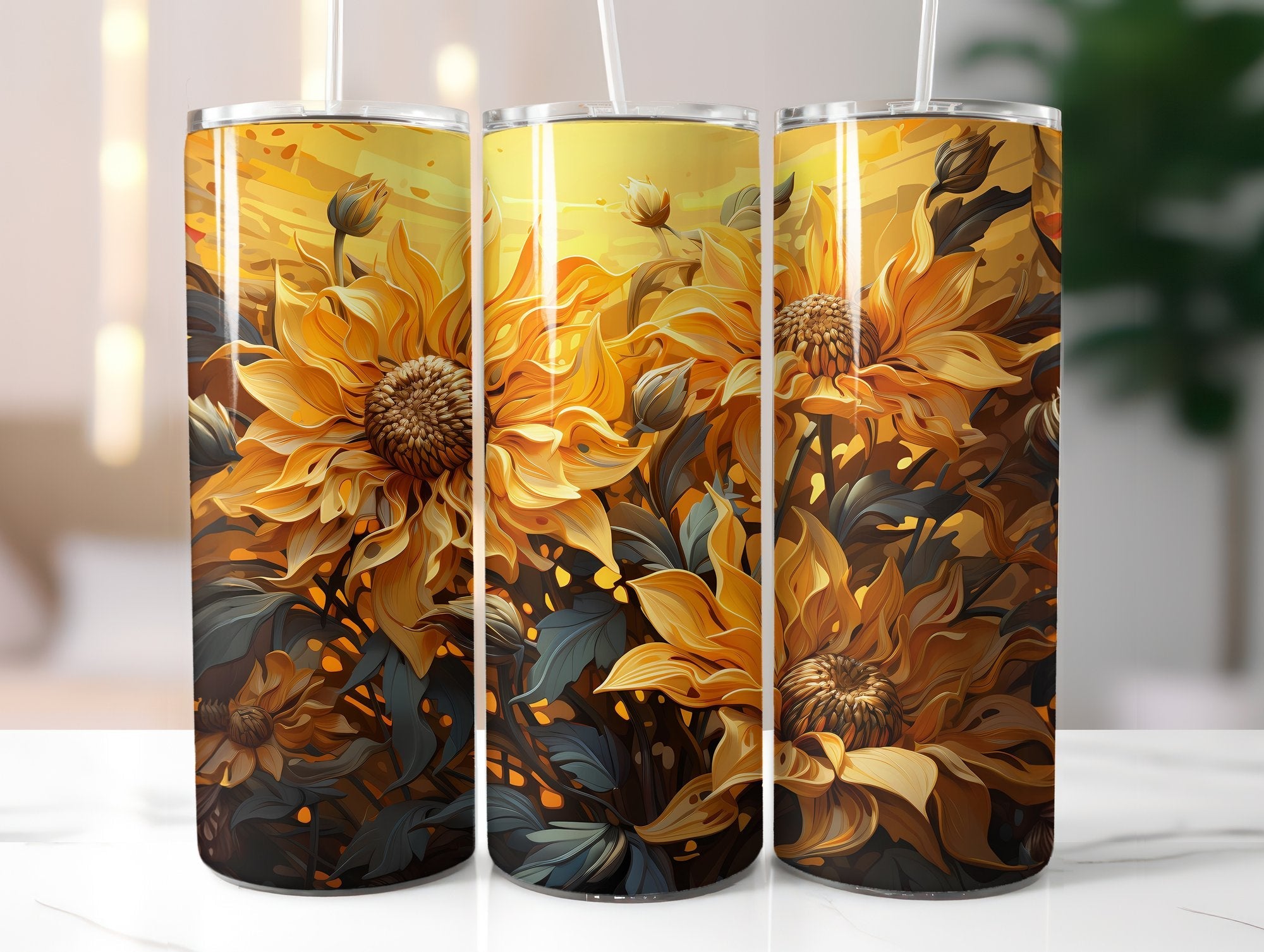 Sunflowers at Dusk Tumbler Wrap - CraftNest