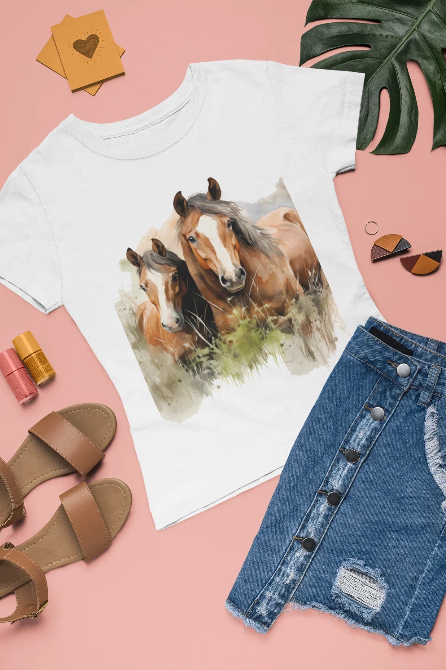 Horses In Nature Clipart - CraftNest