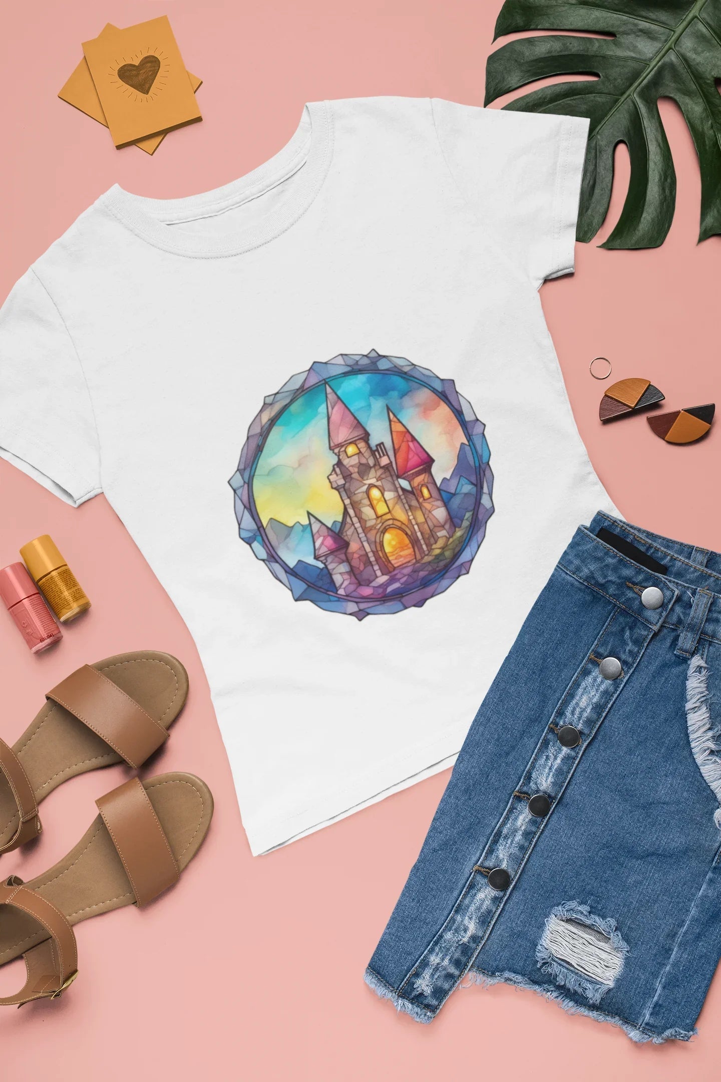 Stained Glass Castles Clipart - CraftNest