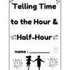 Telling Time to the Hour and Half Hour Worksheets