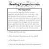 The Helpful Ants Reading Comprehension Worksheet